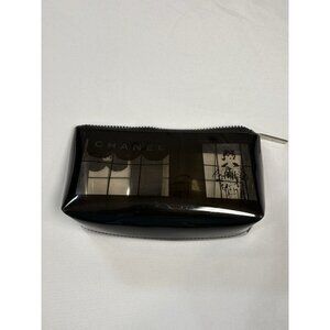 Authentic Vintage CHANEL Coco Window Vinyl Cosmetic Pouch